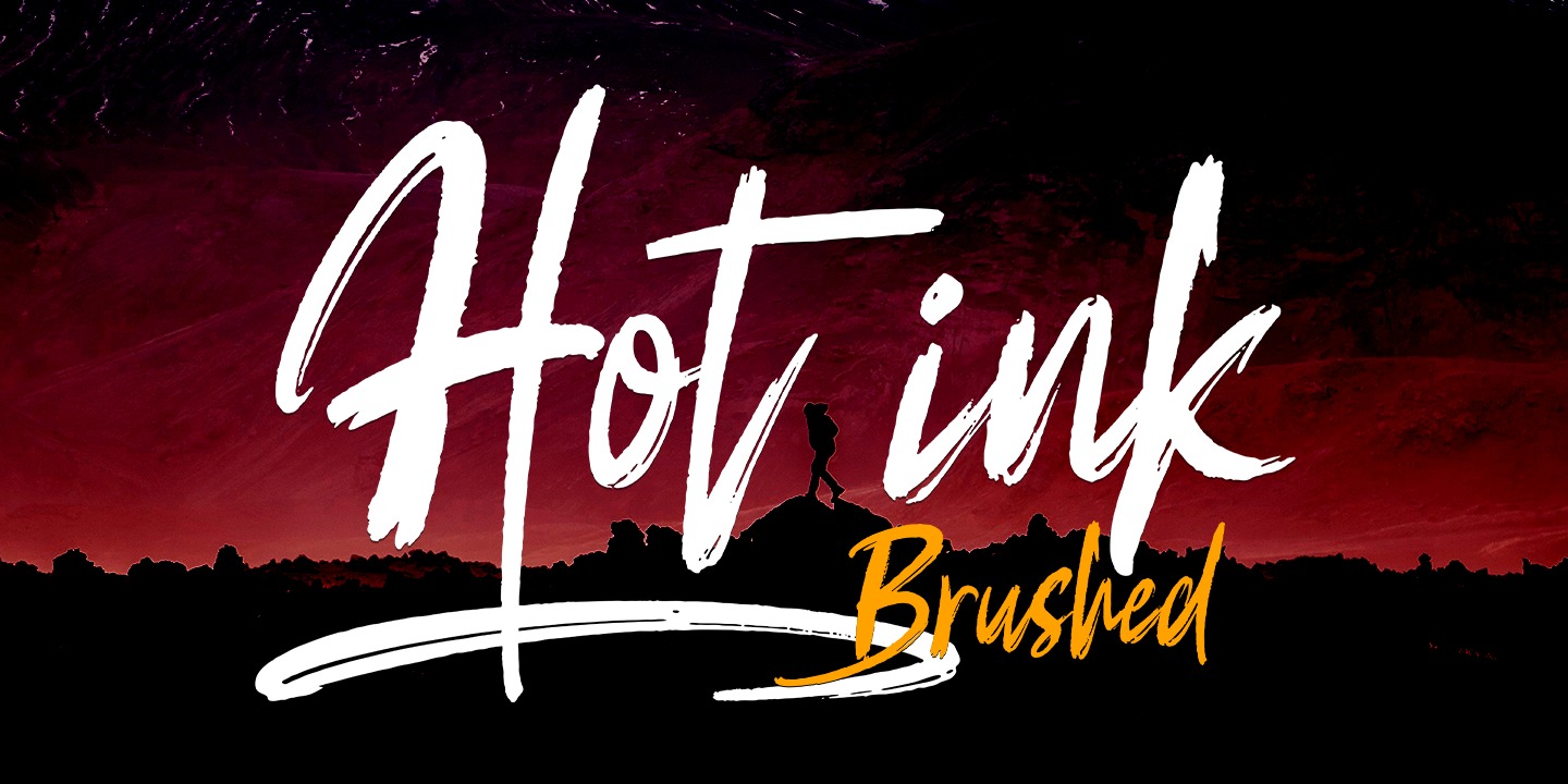 Hot ink Font preview